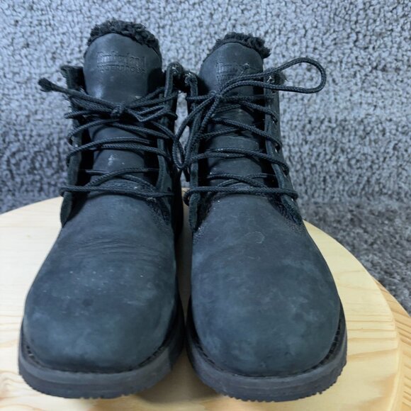 Timberland Richmond Ridge Ankle Boots Womens 7.5 Black Nubuck Leather Waterproof - Picture 2 of 7